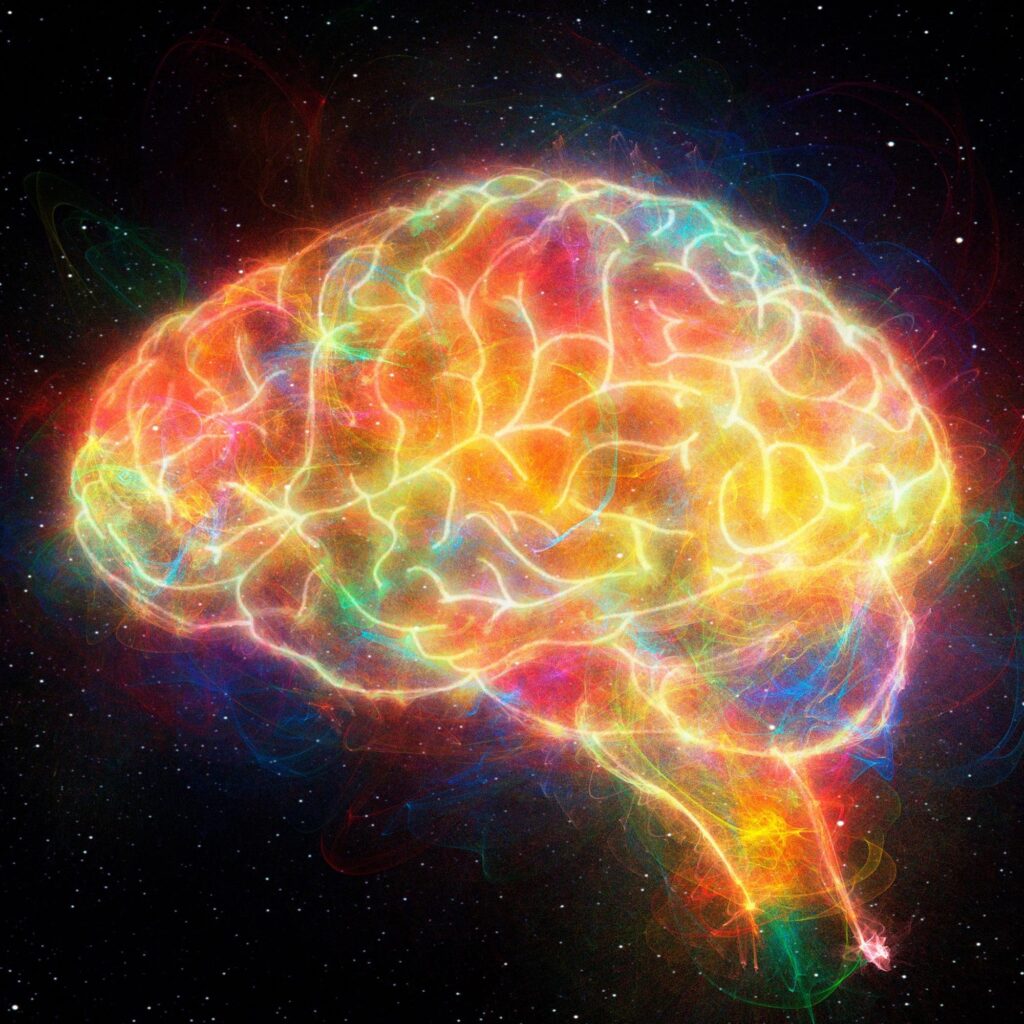 Colorful Human Brain Illustration